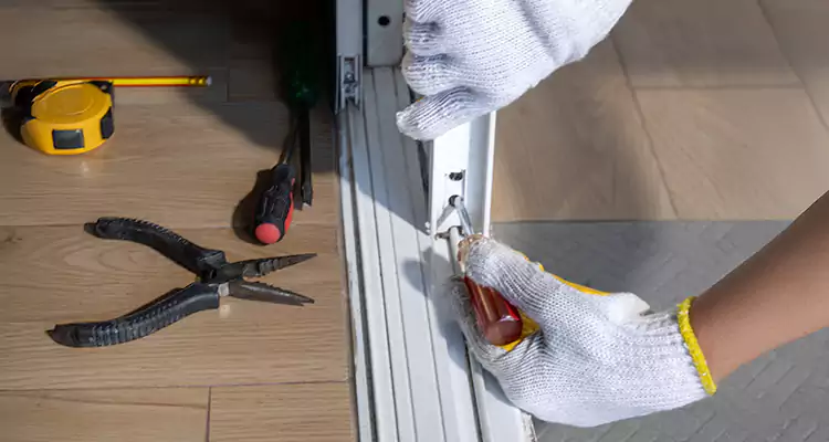 Backyard Sliding Door Track Repair in Antioch, CA